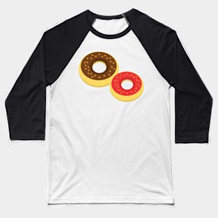 Chocolate and Strawberry Donut Pair Baseball T-Shirt